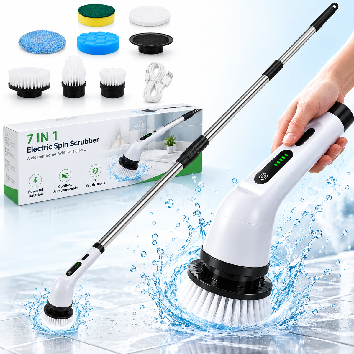 Cordless Elecetric Spin Scrubber